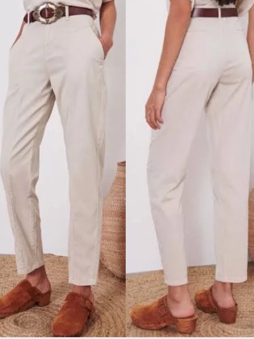 Ba&sh Pantalon Perley Trousers In Khaki